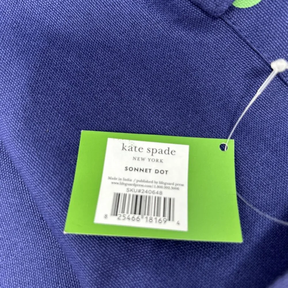 Kate Spade New York Navy Blue w/Green Dots 